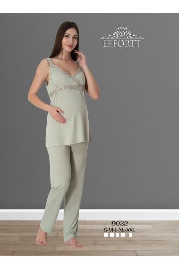 Effortt 9032 YEŞİL Lohusa Pijama Takımı